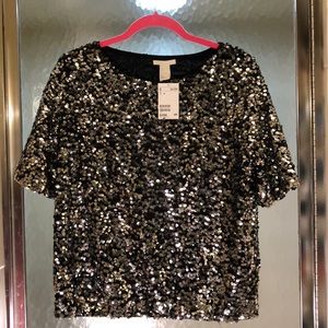 Sequined party top